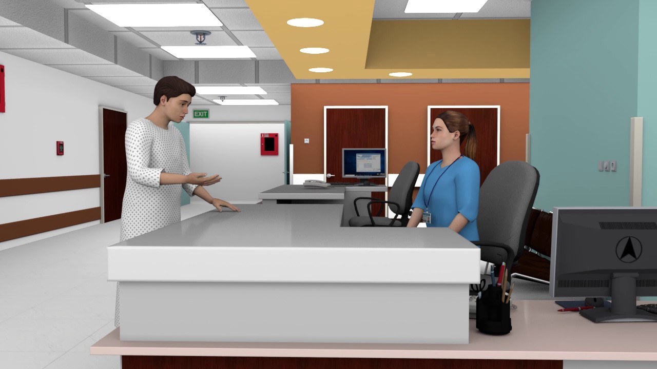Figure 6: A nurse speaking to a patient who has been diagnosed with cancer.