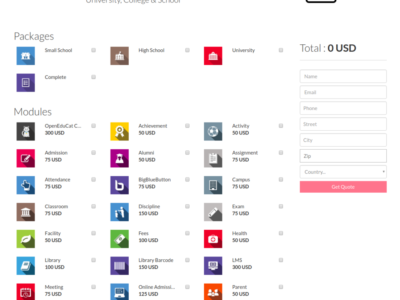 Screenshot of OpenEduCat