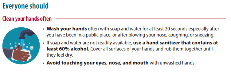 Excerpt from CDC Guidance 