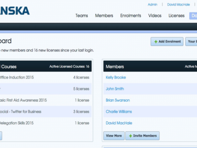 Screenshot of AcademyHQ