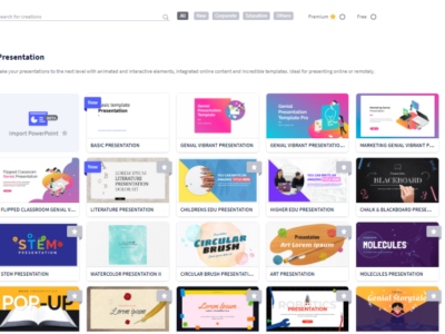 Screenshot of Genially