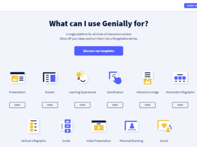 Screenshot of Genially