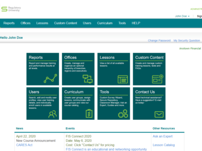 Screenshot of Regulatory University