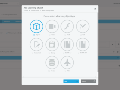Screenshot of Absorb LMS