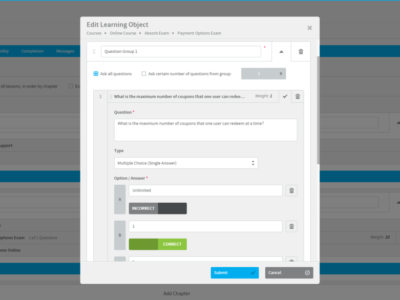 Screenshot of Absorb LMS