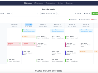 Screenshot of ZoomShift