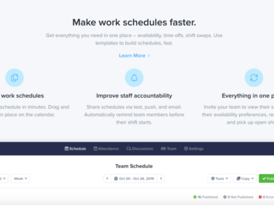 Screenshot of ZoomShift