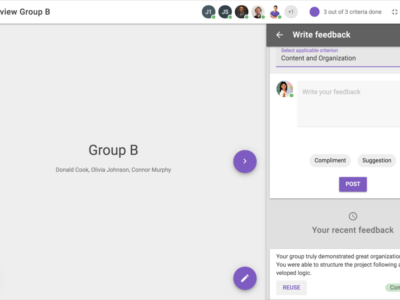 Screenshot of Skill Review by FeedbackFruits