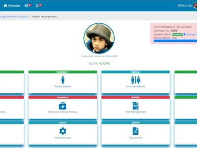Screenshot of EduBlooms School ERP