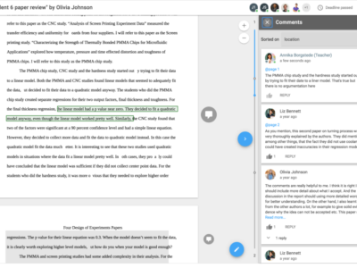 Screenshot of Discussion Assignment by FeedbackFruits