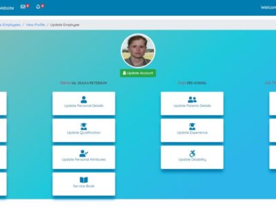 Screenshot of EduBlooms School ERP