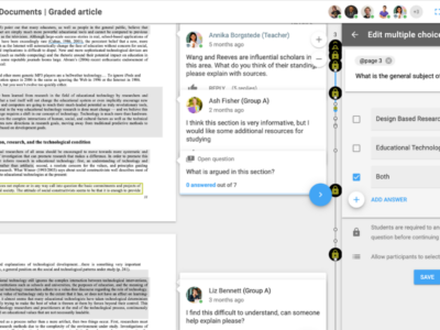 Screenshot of Interactive Document by FeedbackFruits