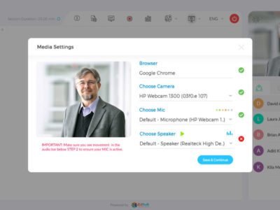 Screenshot of Virtual Classroom