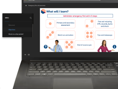 Screenshot of Flexebee Learning Management System