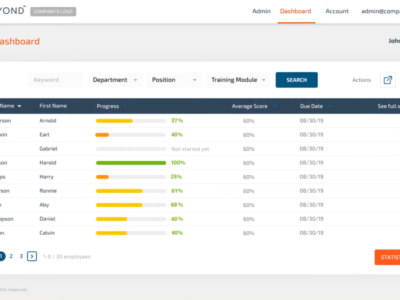 Screenshot of TrainBeyond