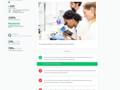 Screenshot of Qstream