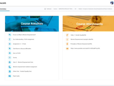 Screenshot of MapleLMS