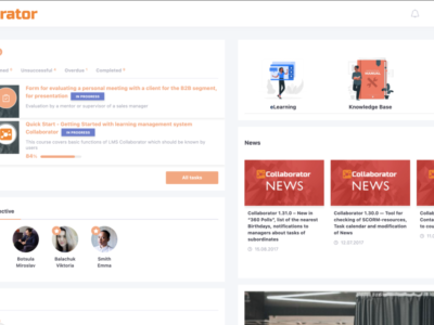 Screenshot of LMS Collaborator