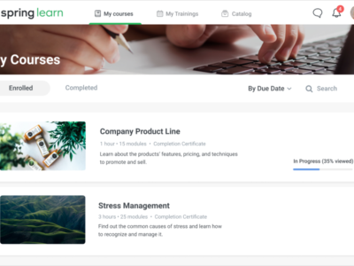 Screenshot of iSpring Learn