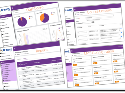 Screenshot of K-nest LMS