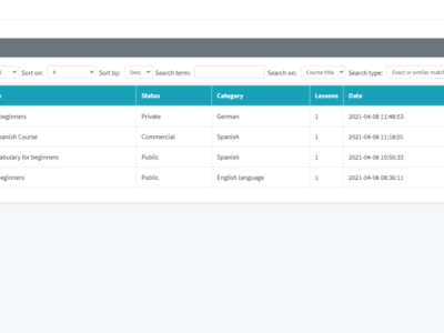 Screenshot of SonicLMS