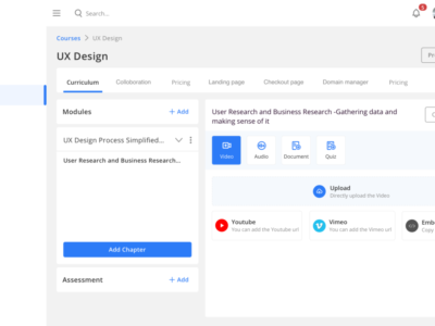 Screenshot of FreshLMS