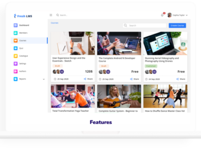 Screenshot of FreshLMS