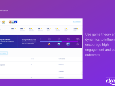 Screenshot of eLeaP LMS