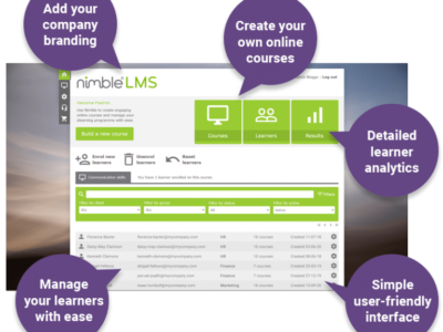Screenshot of Nimble LMS