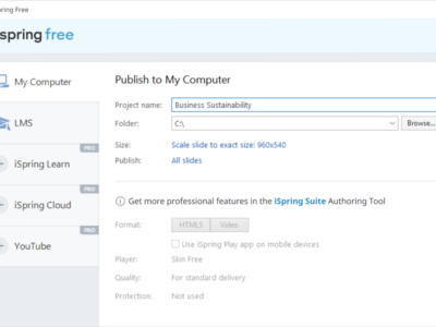 Screenshot of iSpring Free
