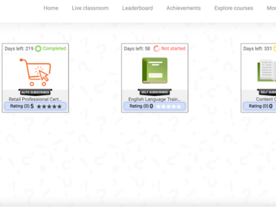 Screenshot of PlayAblo LMS