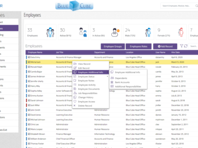 Screenshot of WebHR