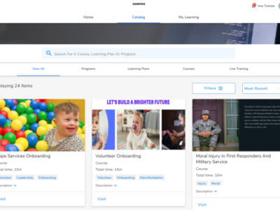 Screenshot of Zaamna LMS