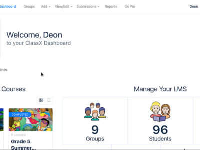 Screenshot of ClassX