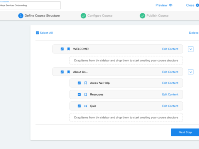 Screenshot of Zaamna LMS
