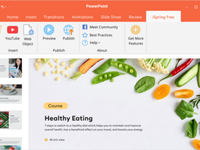 Screenshot of iSpring Free