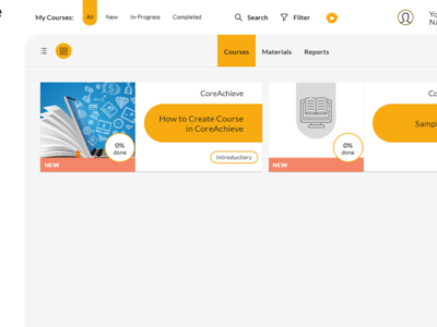 Screenshot of CoreAchieve