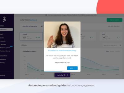 Screenshot of UserGuiding