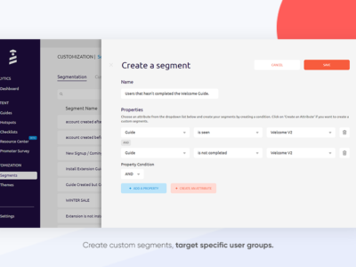 Screenshot of UserGuiding