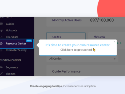 Screenshot of UserGuiding