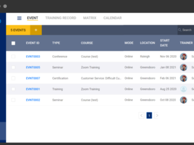 Screenshot of TRAKLearning
