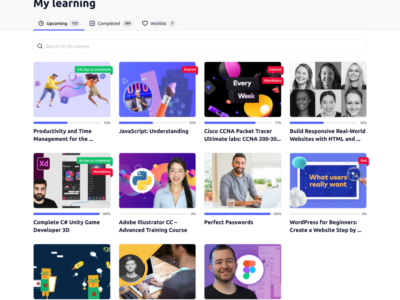 Screenshot of My Learning Hub