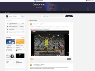 Screenshot of Zalvadora LMS LXP