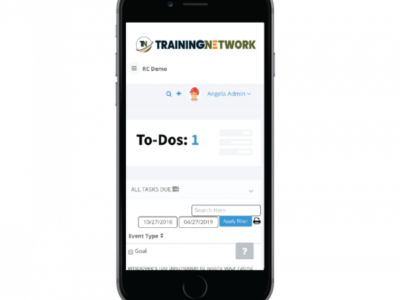 Screenshot of Training Network