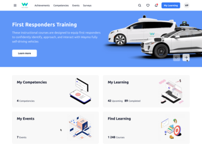 Screenshot of My Learning Hub