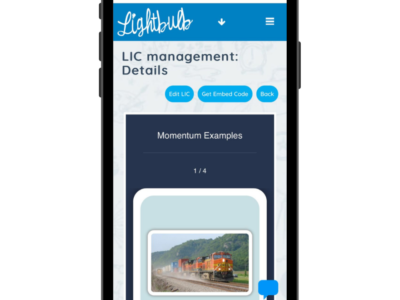 Screenshot of Lightbulb VLE