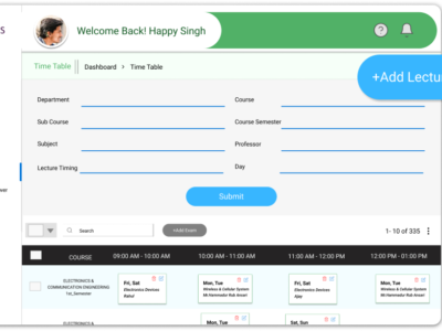 Screenshot of eCampus LMS