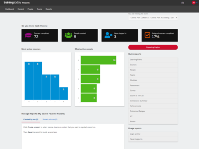 Screenshot of TrainingToday