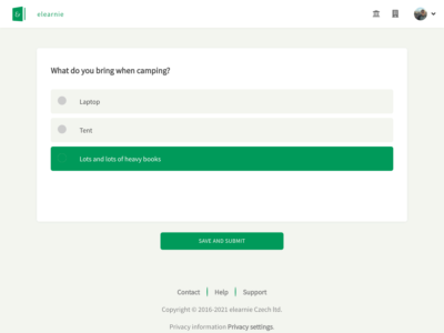 Screenshot of elearnie