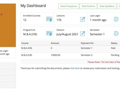 Screenshot of MindScroll LMS